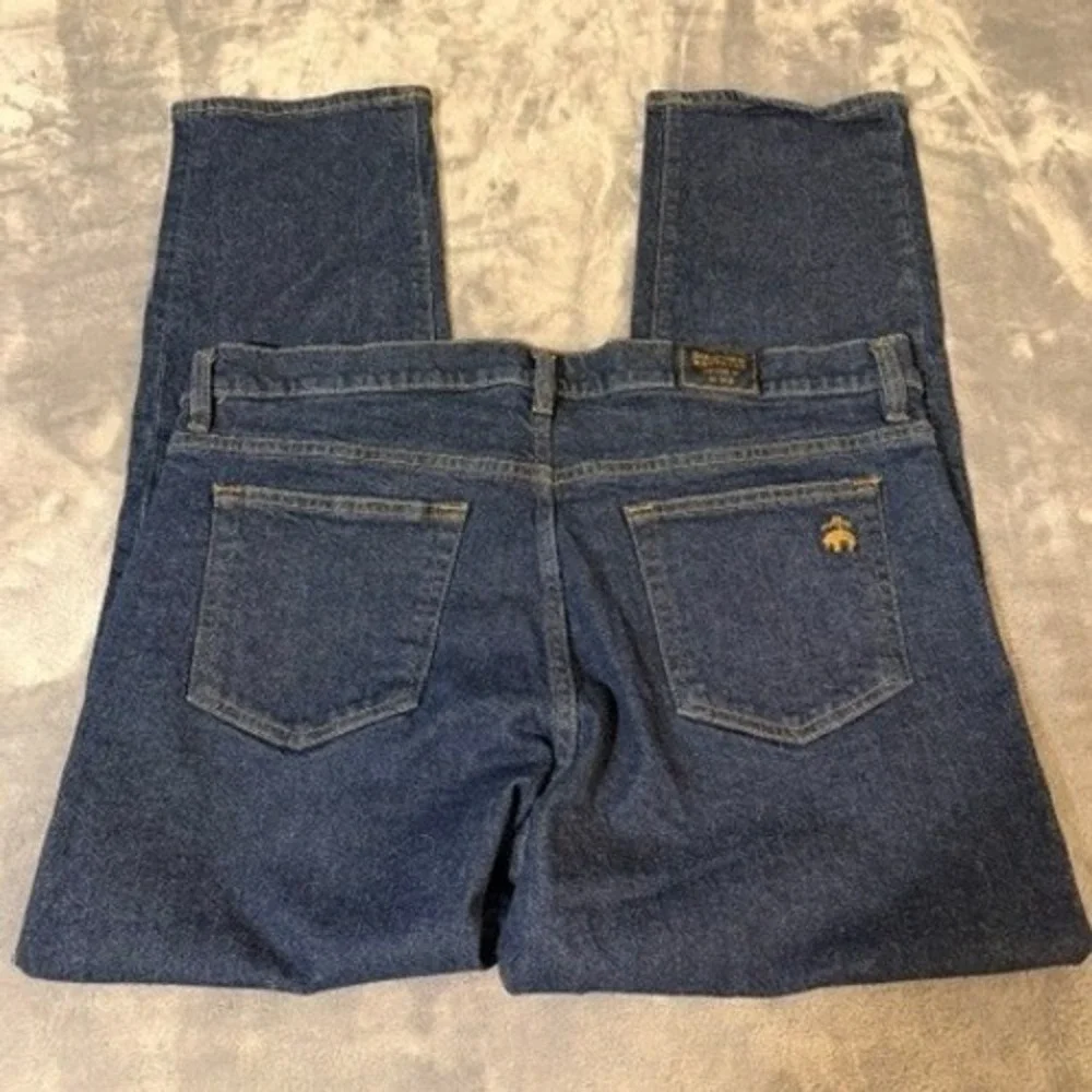 Brooks Brothers Mens Straight Leg Jeans Dark Wash Indigo 38x30 Stretch Denim